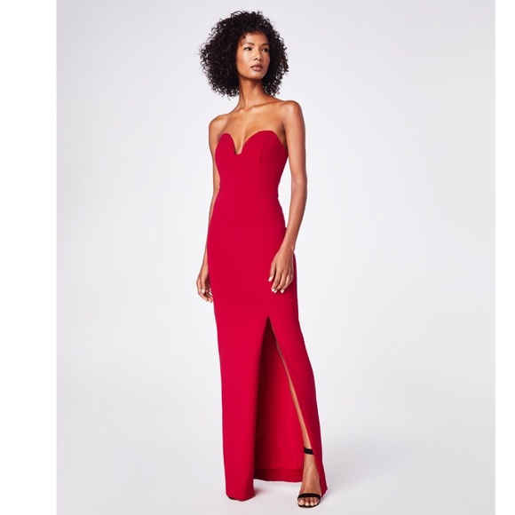 NWT Nicole Miller Structured Jersey Strapless Gown - Picture 2 of 11